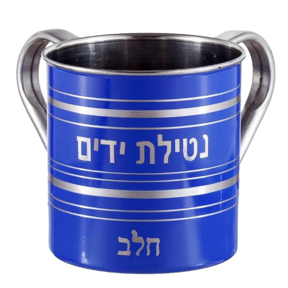 Stainless Steel Wash Cup Blue Chalav