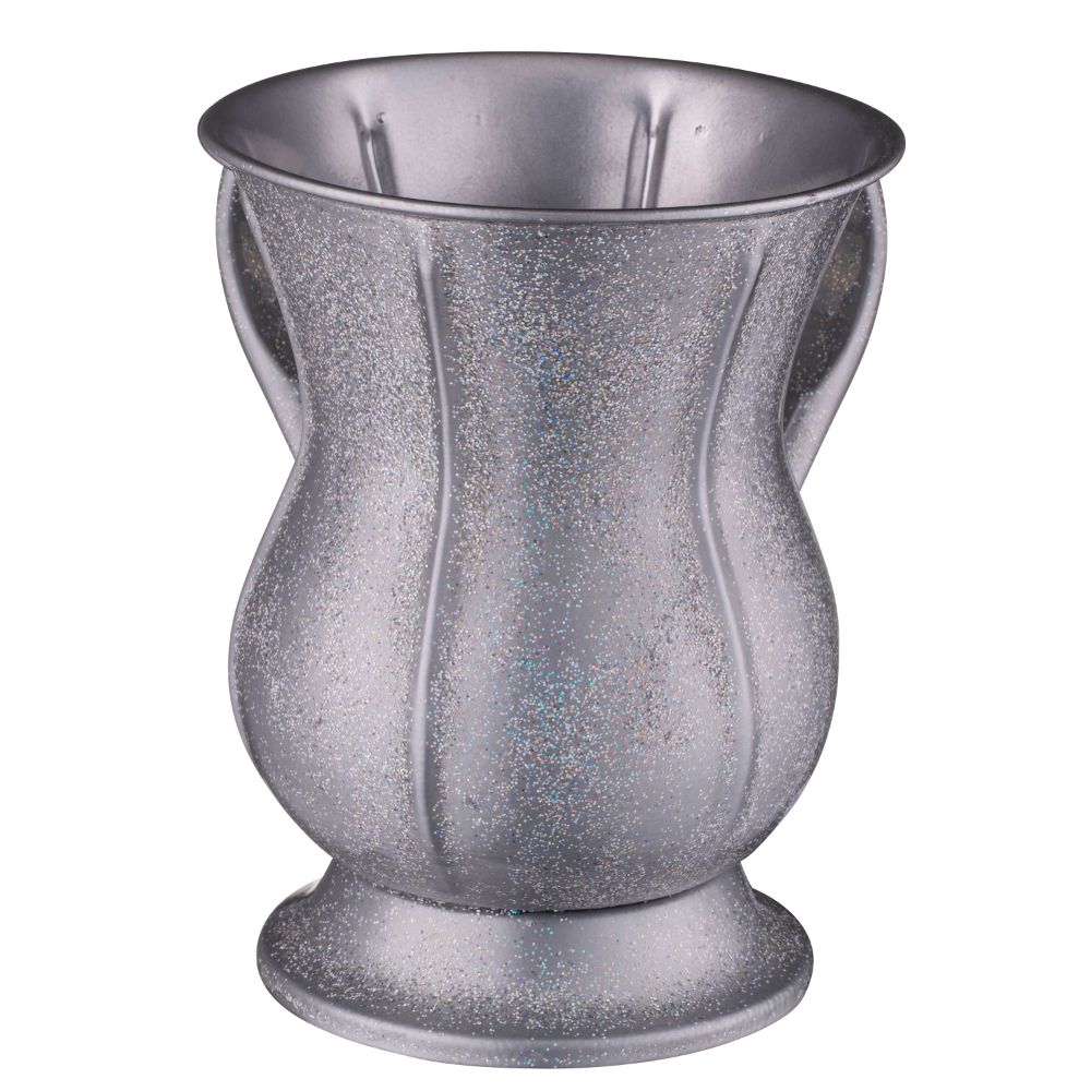 Washing Cup Stainless Steel Silver Glitter With Base
