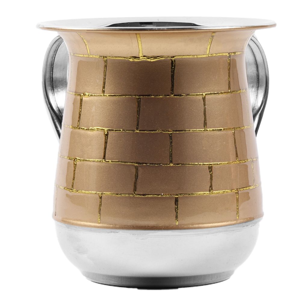Stainless Steel Washing Cup Gold Bricks 5"