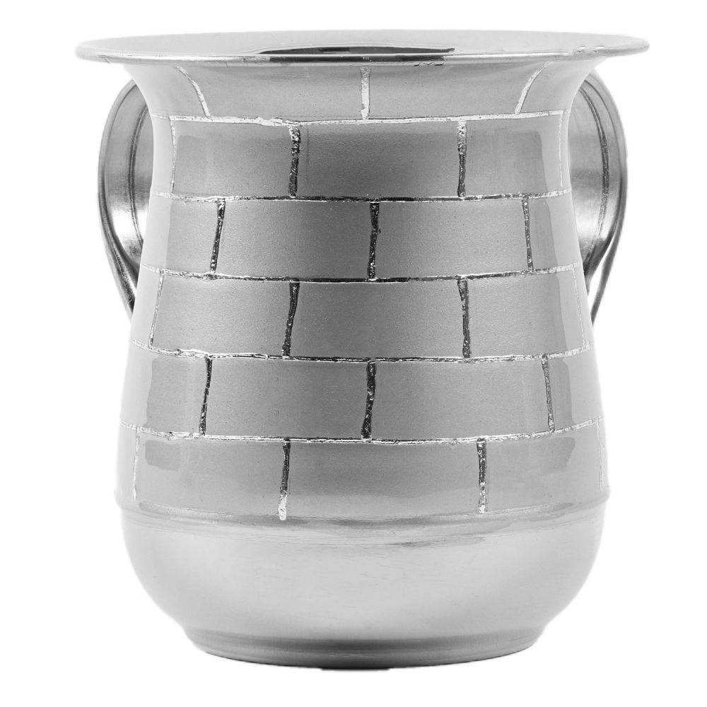 Stainless Steel Washing Cup Silver Bricks 5"