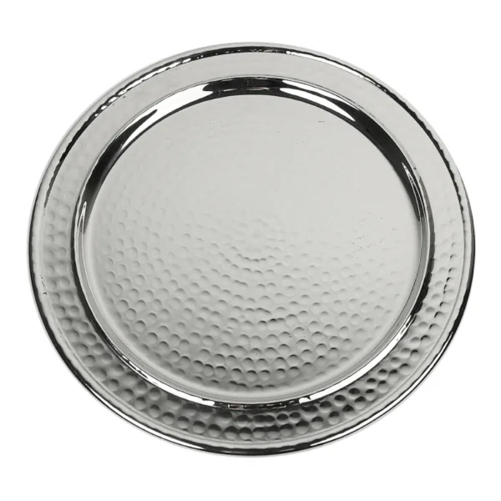 Wash Cup Plate Stainless Steel Hammered 7"
