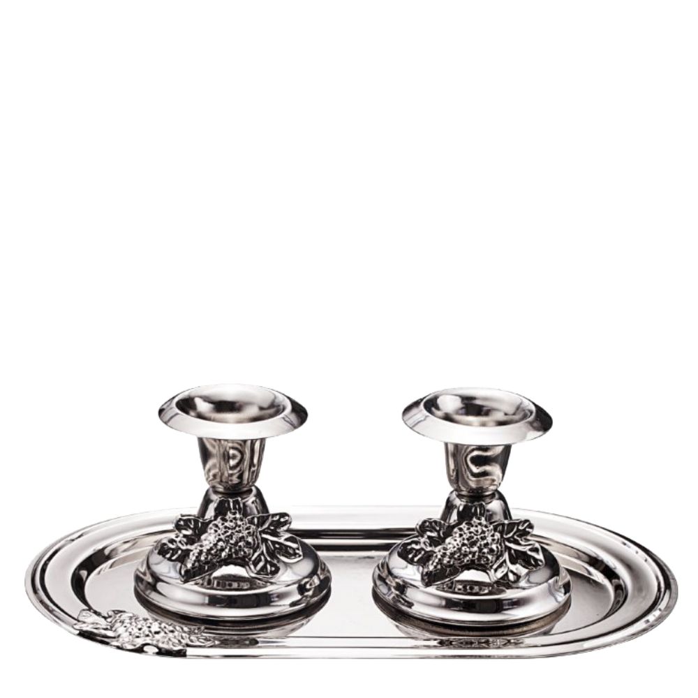 Set Small Candle Stick With Tray