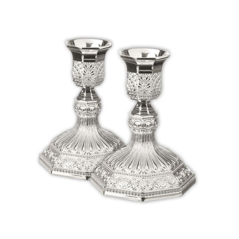 Candle Holder Filigree Silver Plated 4.5"