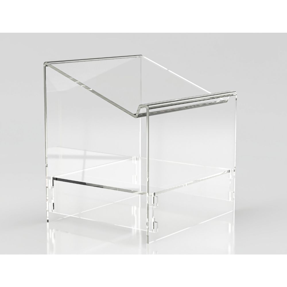 Acrylic Table Top Shtender With Shelf "14 H X" 12 W