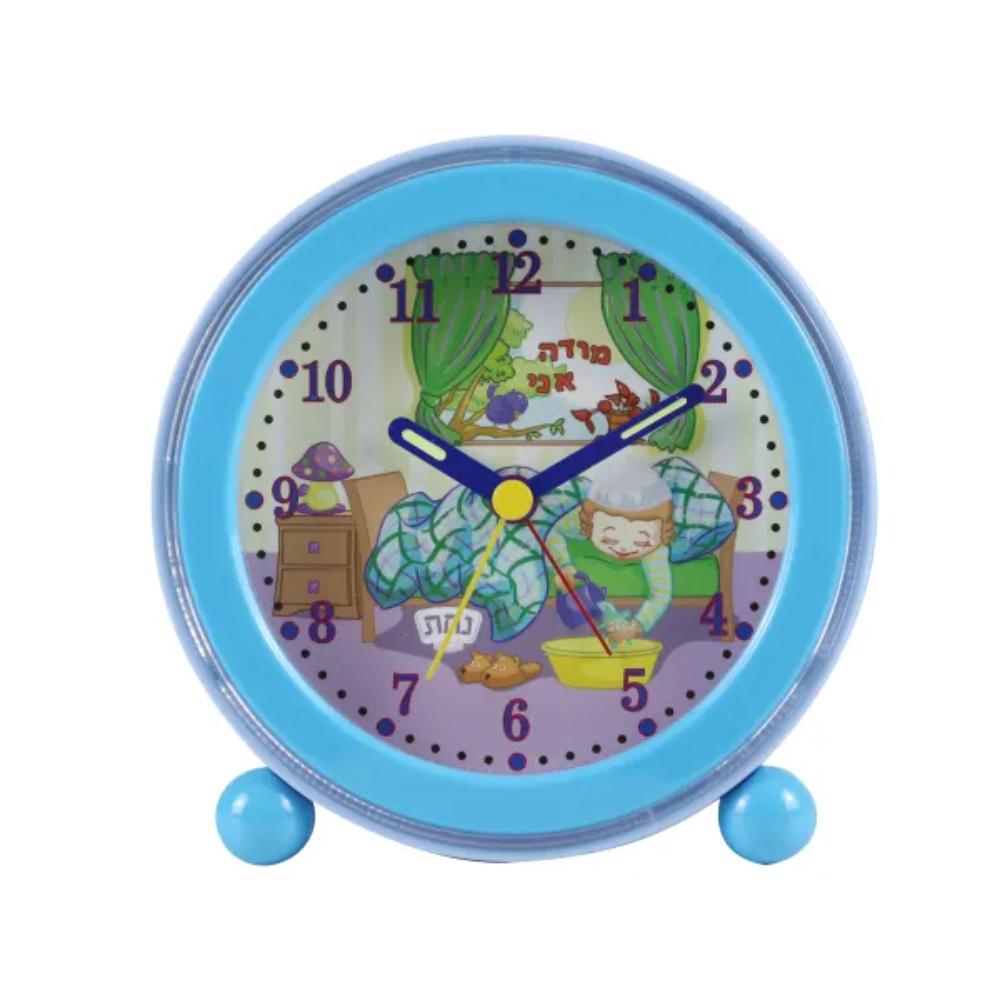 Modeh Ani Singing Alarm Clock -Boy Light Blue 4.5x4.5 x 13/4"