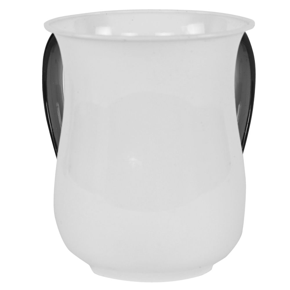Acrylic Wash Cup Pearl With Grey Handles 5" 
