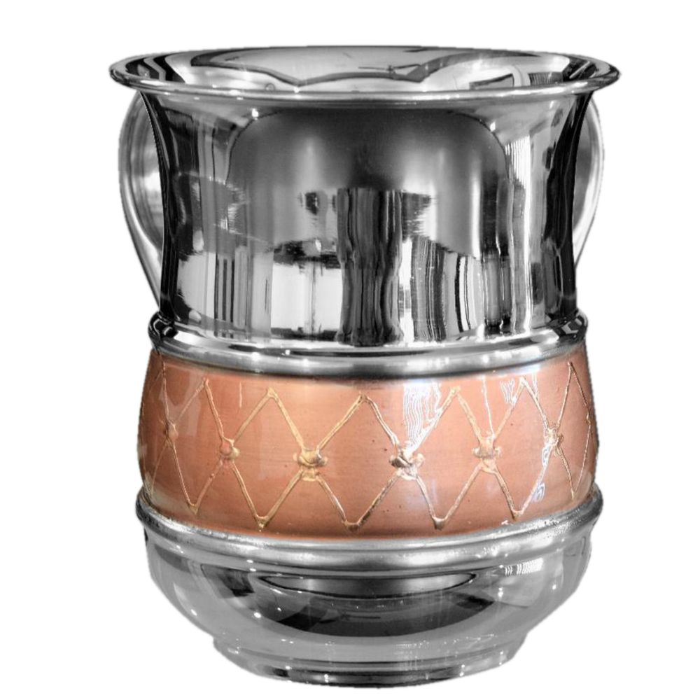 Stainless Steel Wash Cup - Rose Gold Diamonds
