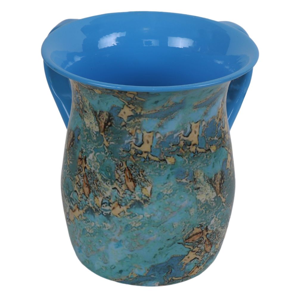 Blue and Beige Marble Washing Cup