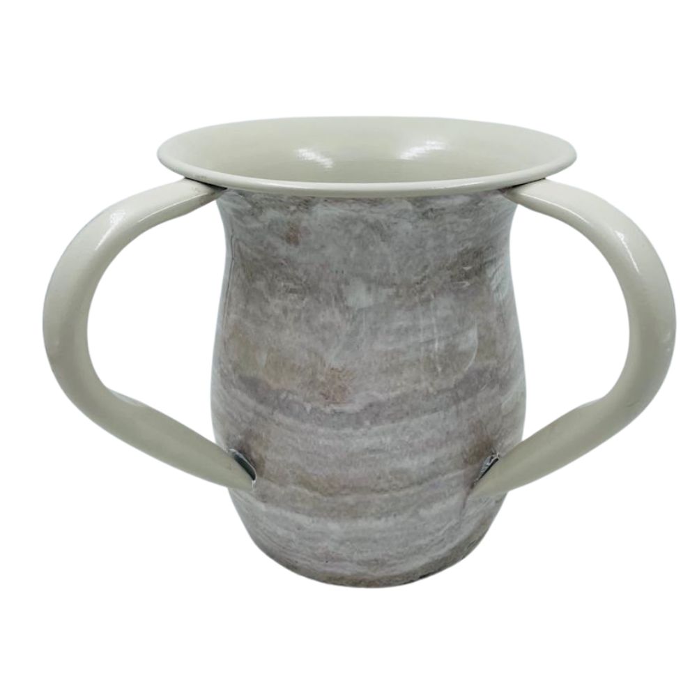 Washing Cup Beige Marble