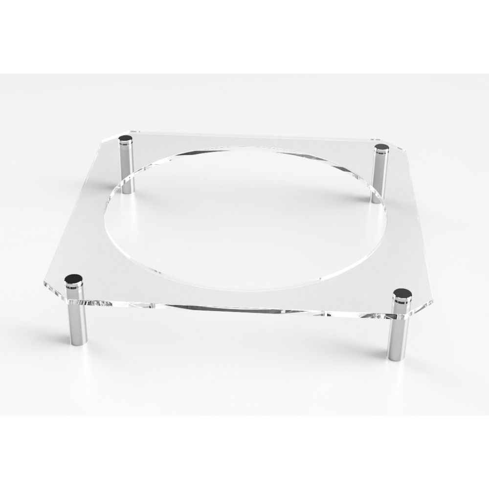 Acrylic Seder Plate Stand Silver Standoffs 16X16" X3"