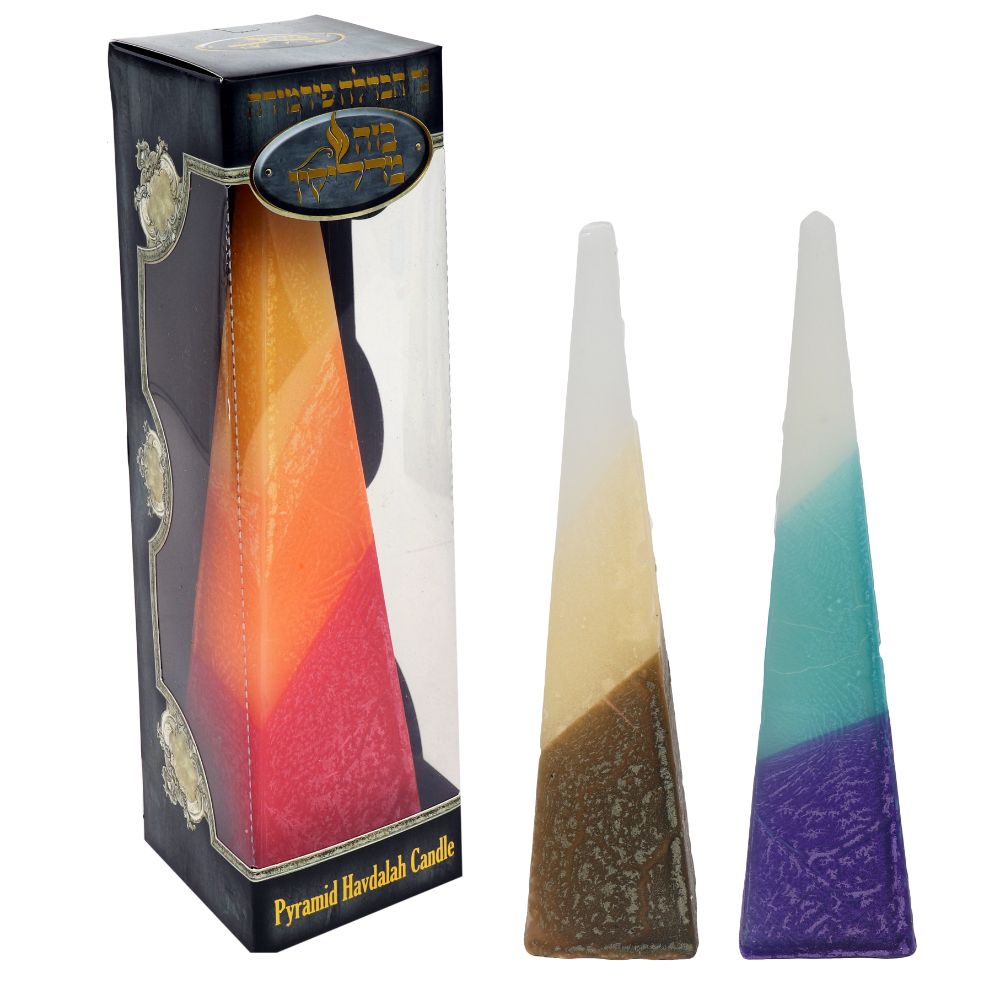 Baze Madlikin Pyramid Shaped Havdalah Candle assorted colors