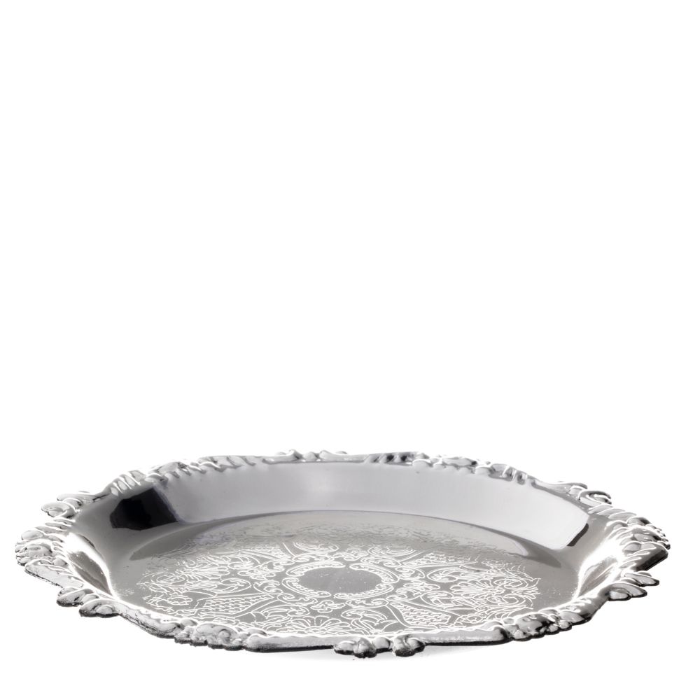 Set of 6 Silver Plated Trays for Kiddush Cup 4"