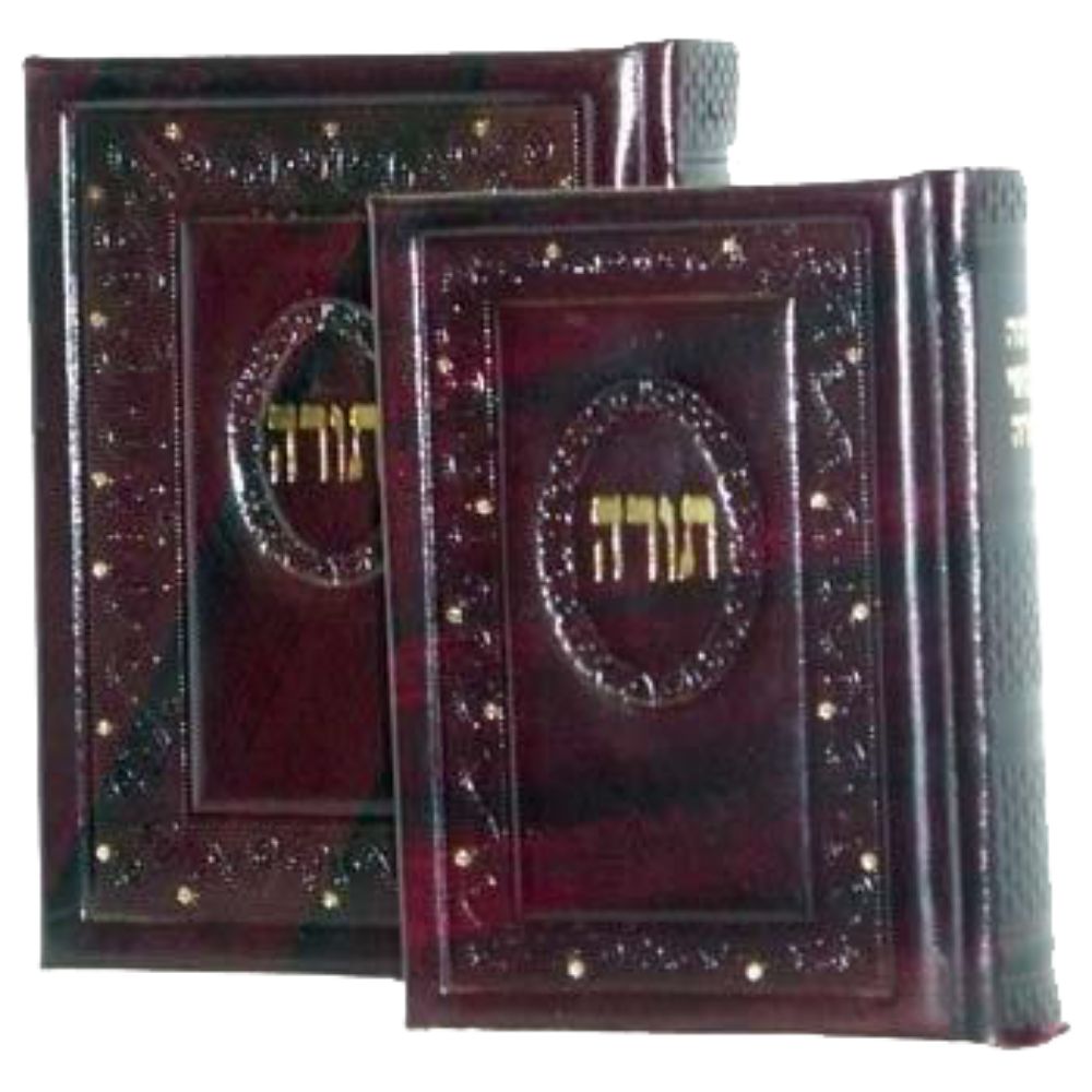 Chumash with Shabbat siddur Sefard Bonded leather 4x6"