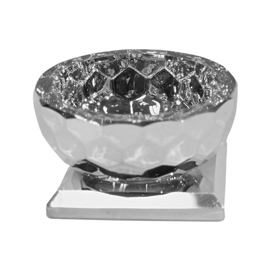 Silver Crystal Dish 2"x2" - Salt & Honey Holder