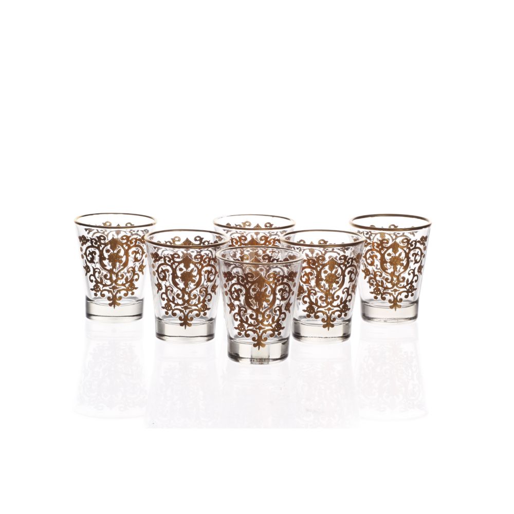 Crystalline liqueur Cups decorated with gold. cup 100 ml