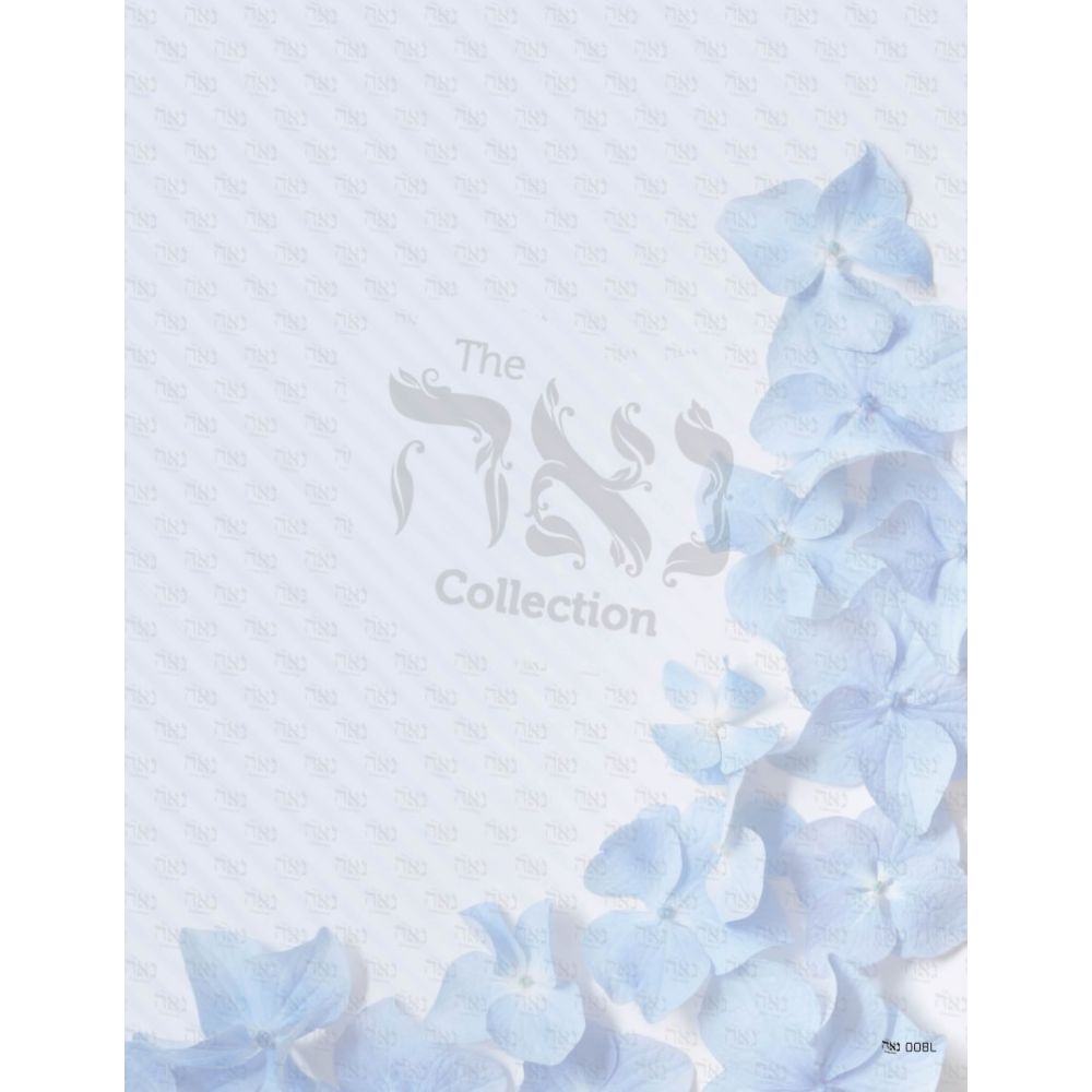Design paper Sky blue floral pedals Size : 8.5x11" 10 Per Pack