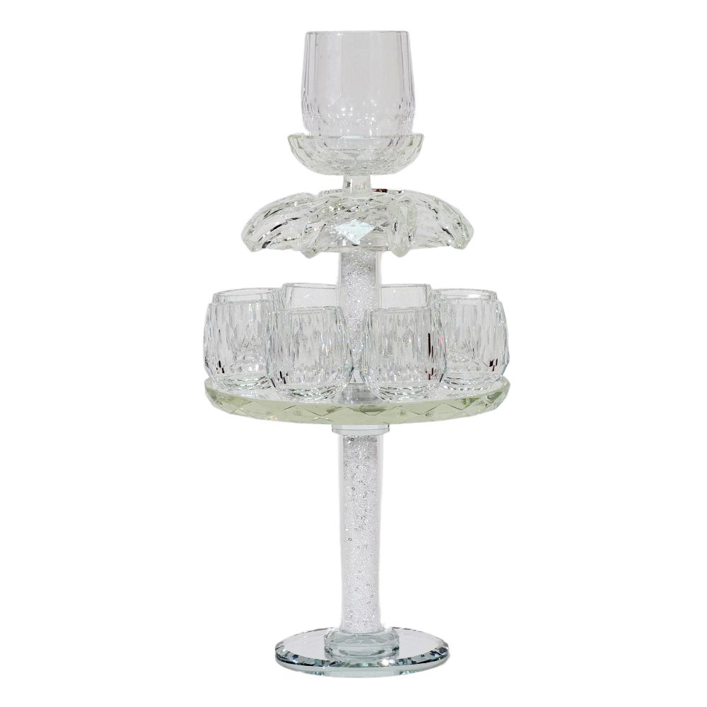 Crystal 8 Cups Fountain 12"H- Clear Filling