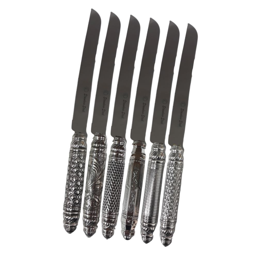 Silver Knife Serrated Assorted Styles