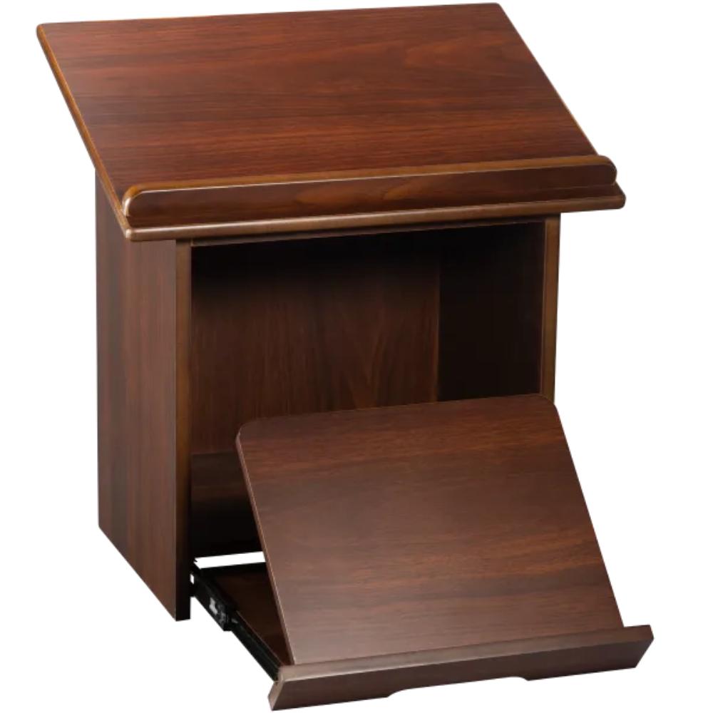 Mahogany Table Top Shtender 11.8 D x 15.75 W x 17" H with bottom Pullout Shtender