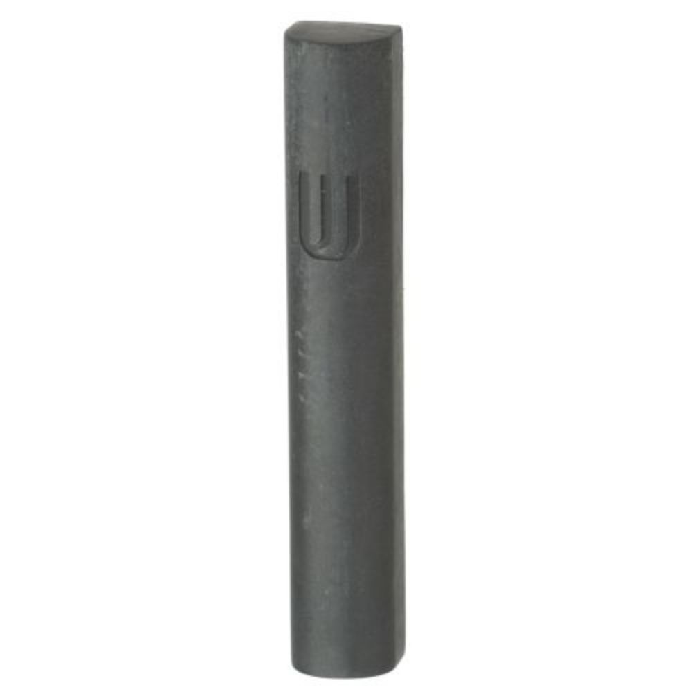 , Dark Gray Polyresin "Cement" Mezuzah 15 Cm