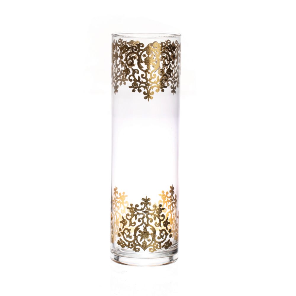 Crystal gold décor vase