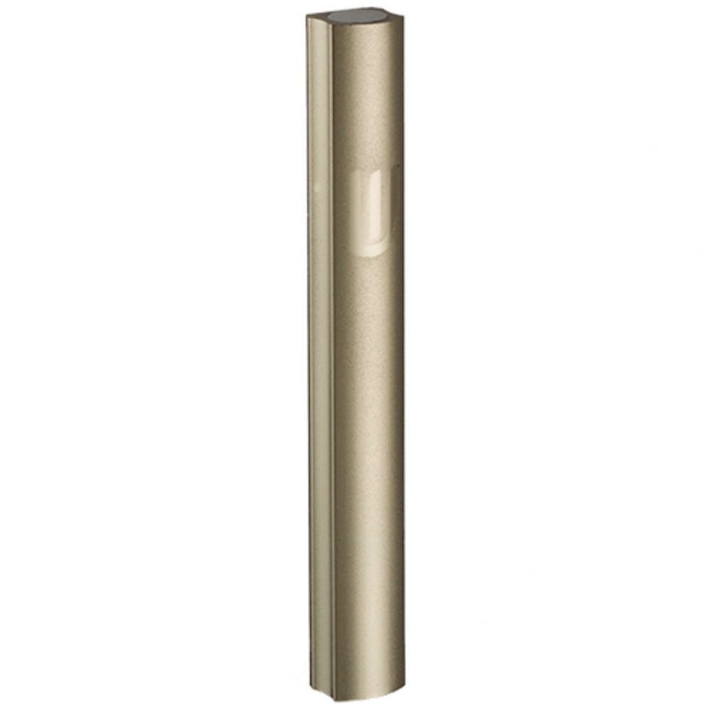 Aluminium Mezuzah 12cm- Dotted Design In Light Gold, With The Letter "shin"