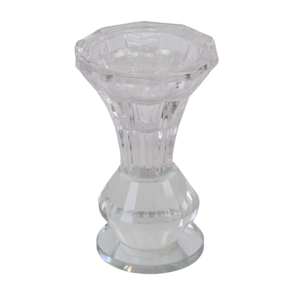 Crystal Candlestickwith Mirror Base 3"