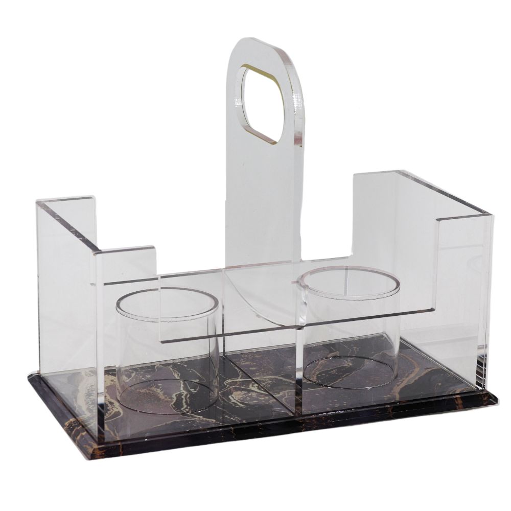 Acrylic Cups Holder - Marble Design