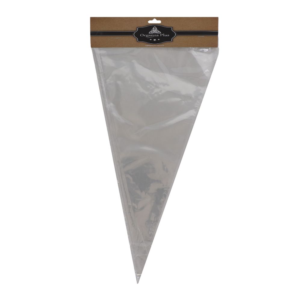 25 Clear Triangle Cellophane Bags  - 10"x18"