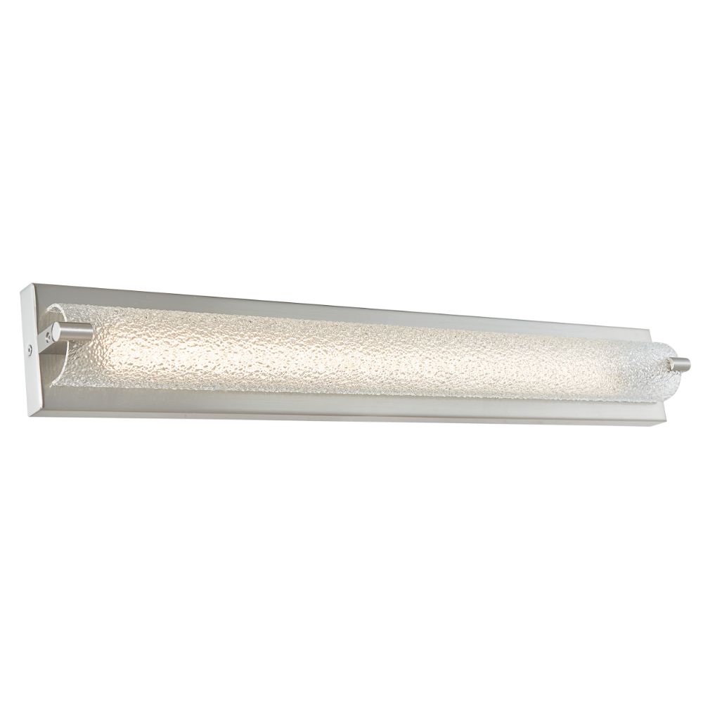 Abra Lighting 20007WV-BN Curved Diamond Glass LED vanity in Brushed Nickel