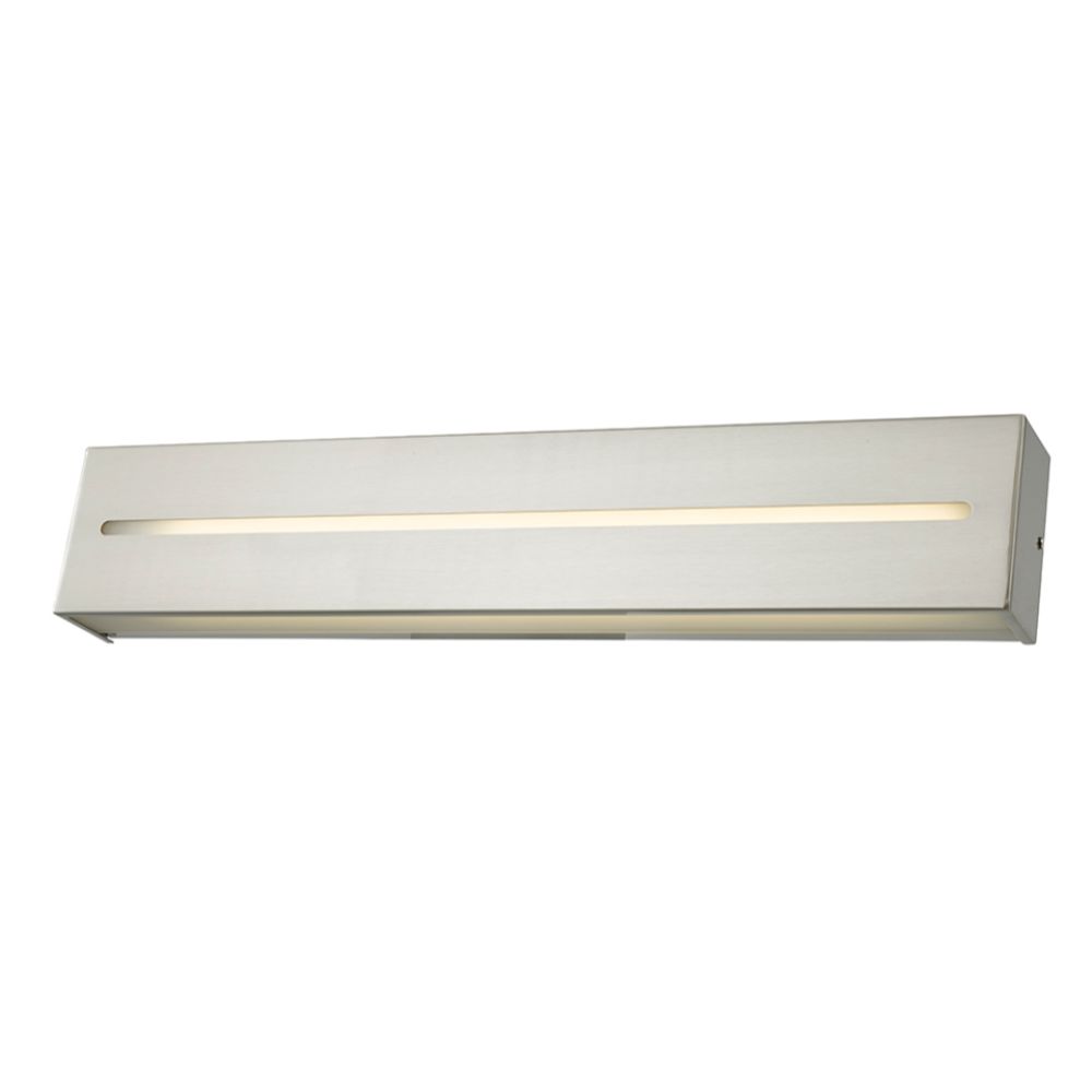 Abra Lighting 20067WV-BN 24" Metal Framed Frosted Glass Vanity-Wall Fixture with High Output Dimmable LED in Brushed Nickel