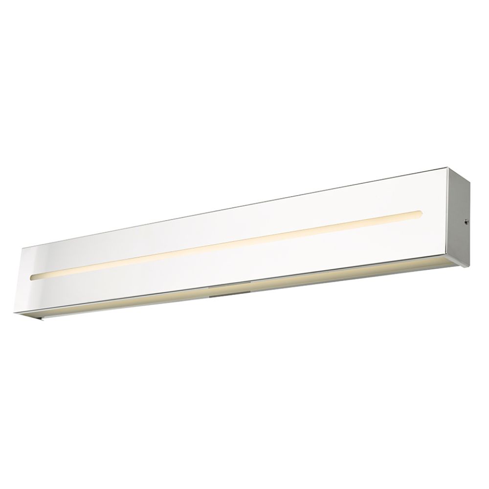 Abra Lighting 20068WV-CH 32" Metal Framed Frosted Glass Vanity-Wall Fixture with High Output Dimmable LED in Chrome