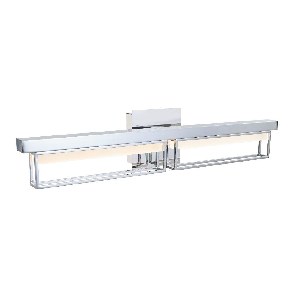 Abra Lighting 20130WV-CH (m) Framed Vanity with Frosted Glass Diffuser in Chrome