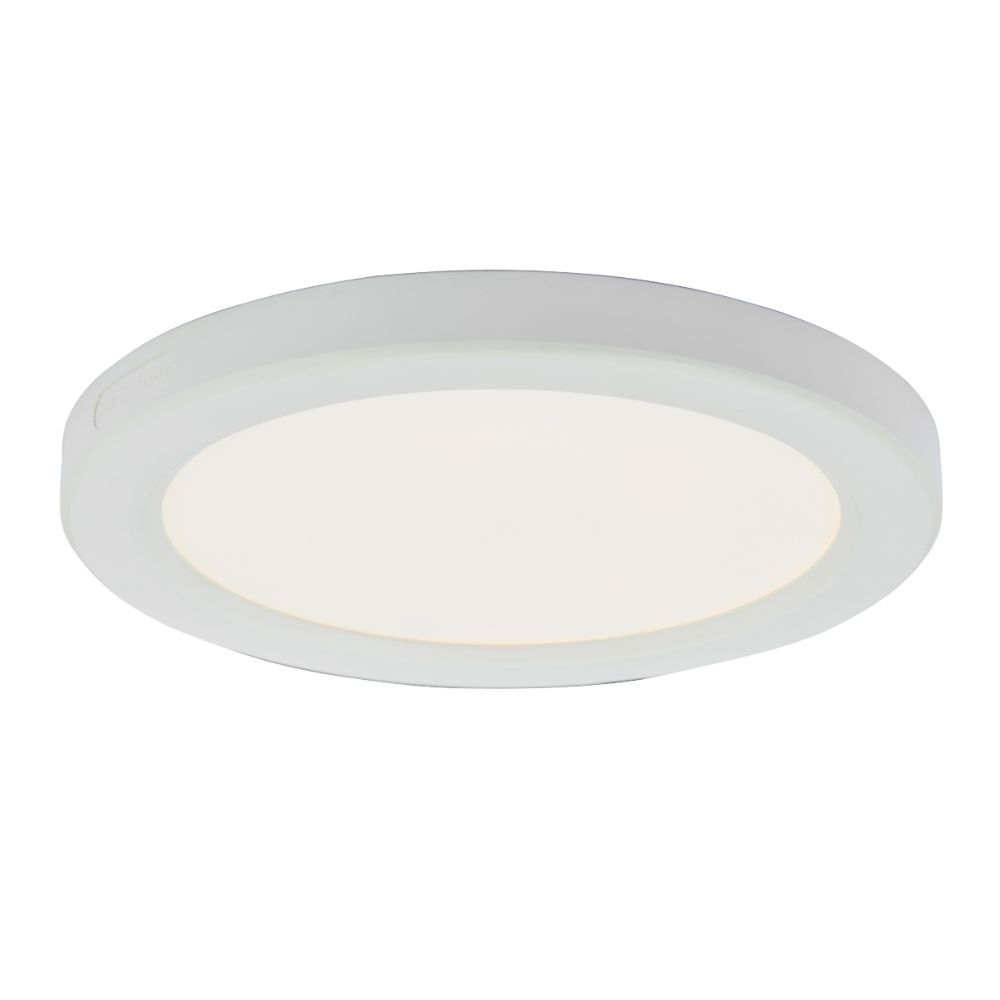 Abra Lighting 30020FM-WH 7.25" Slim Disc Flushmount with High Output Dimmable LED in White