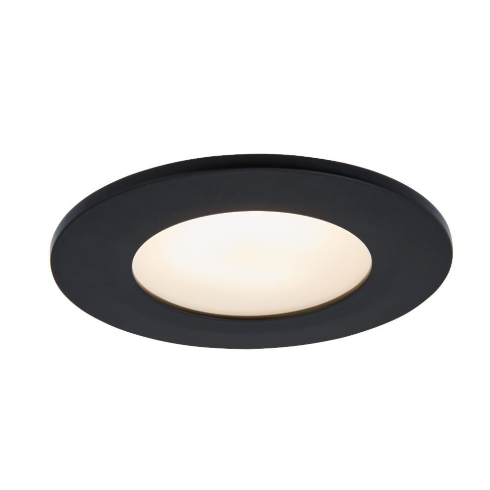 Abra Lighting 30039FM-BL 4.5" Slim Disc Flushmount with High Output Dimmable LED in Black