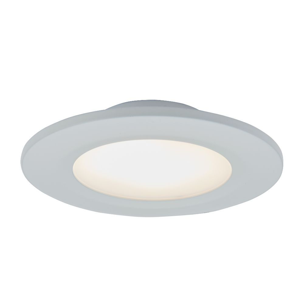 Abra Lighting 30039FM-WH 4.5" Slim Disc Flushmount with High Output Dimmable LED in White