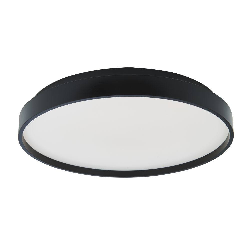 Abra Lighting 30052FM-BL Low profile Flushmount with High Output Dimmable LED in Black