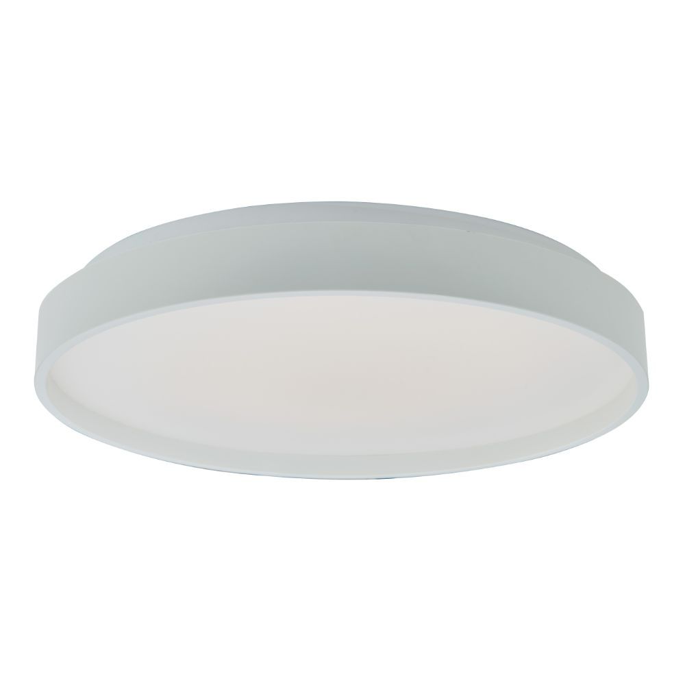 Abra Lighting 30052FM-WH Low profile Flushmount with High Output Dimmable LED in White