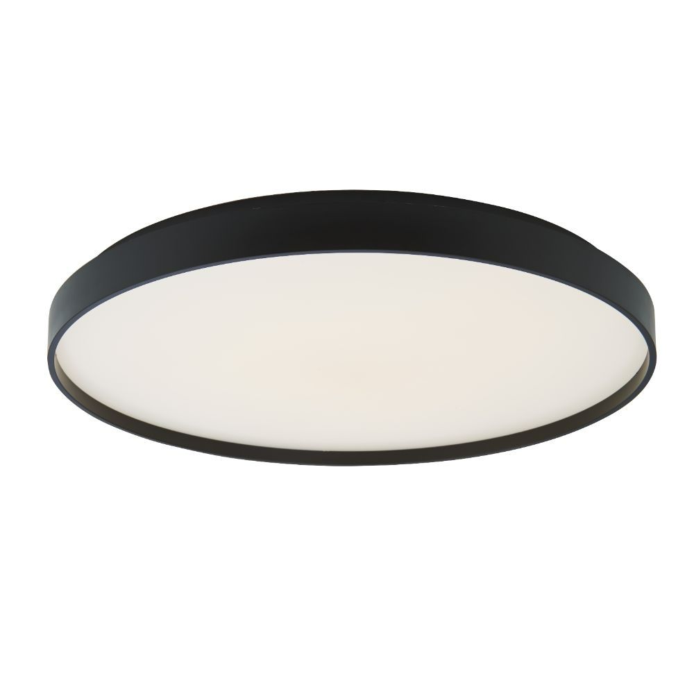 Abra Lighting 30053FM-BL Low profile Flushmount with High Output Dimmable LED in Black
