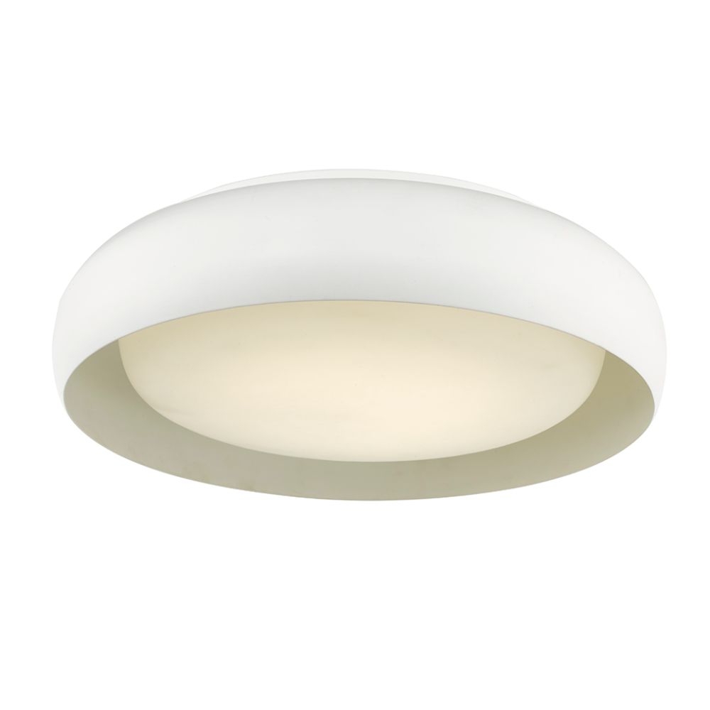 Abra Lighting 30060FM-WH 15" Recessed Opal Glass in a Metal Frame with High Output Dimmable LED in White