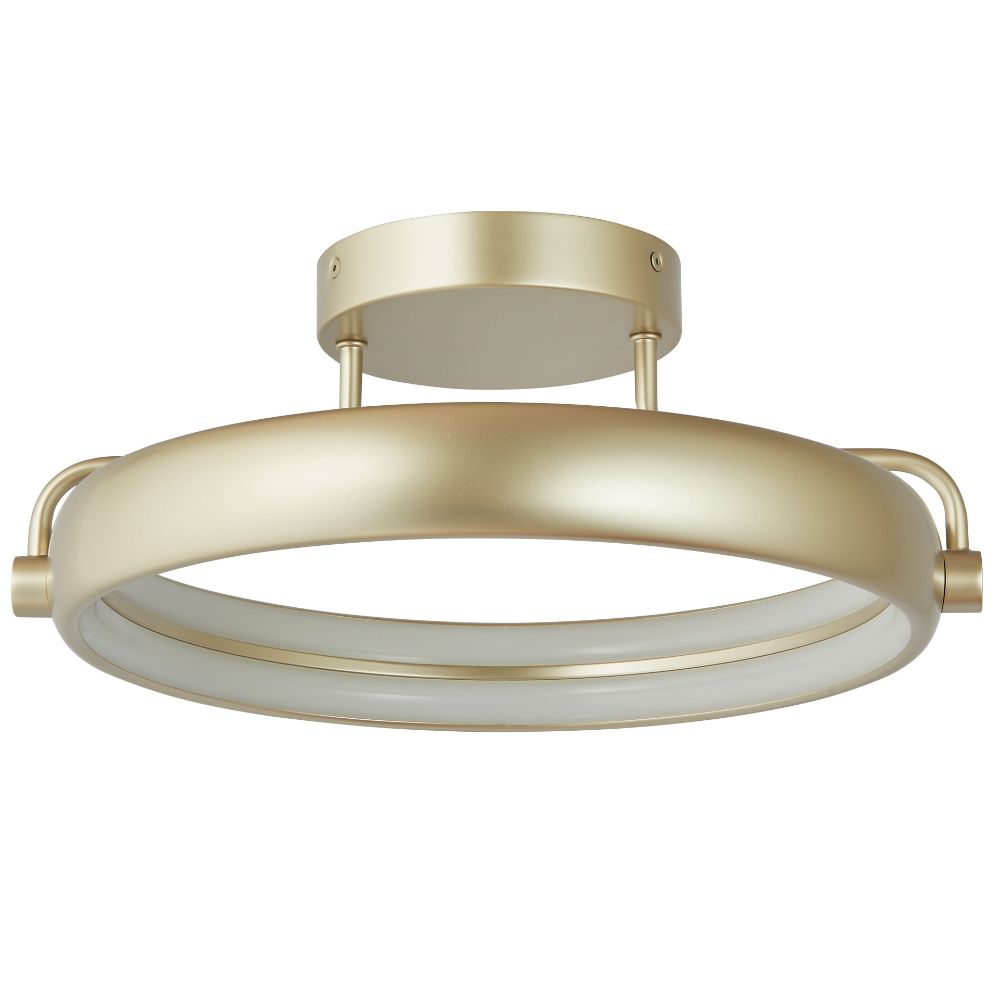 Abra Lighting 30082FM-TS 14" Dual LED Ring Flushmount in Titanium Silver