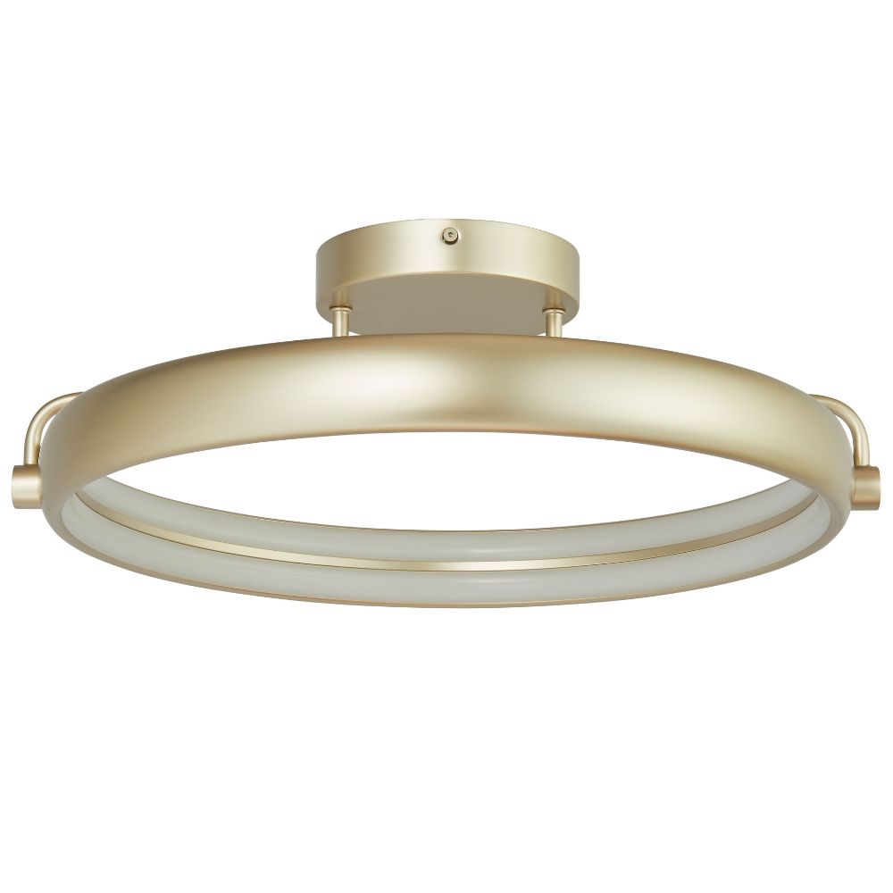 Abra Lighting 30083FM-TS 18" Dual LED Ring Flushmount in Titanium Silver