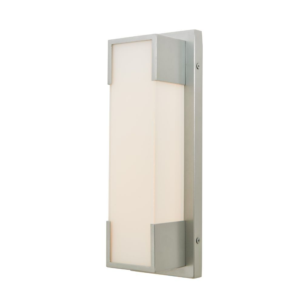 Abra Lighting 50044ODW-SL Marine Grade Miter Glass LED Wall in Silica