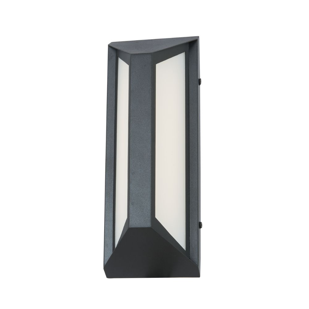 Abra Lighting 50086ODW-MB Wet Location Angled Side Light Wall Fixture in Matte Black
