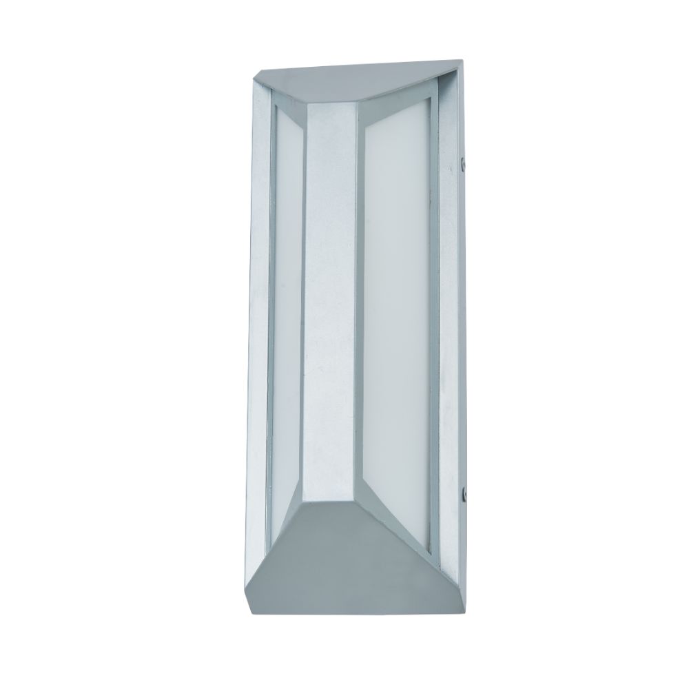 Abra Lighting 50086ODW-SL Wet Location Angled Side Light Wall Fixture in Silica