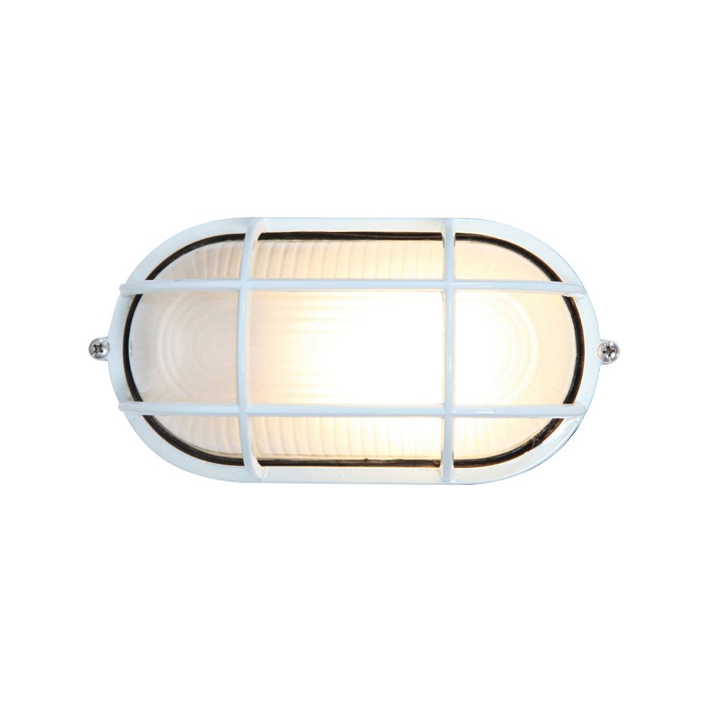 Access Lighting 20290-WH/FST Nauticus 1 Light Outdoor Bulkhead in White
