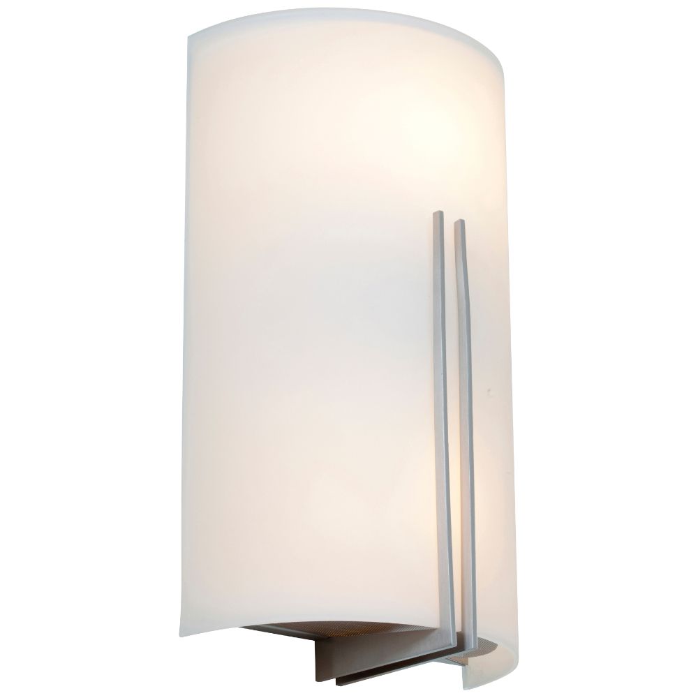 Access Lighting 20446-BS/WHT Prong 2 Light Wall Sconce in Brushed Steel