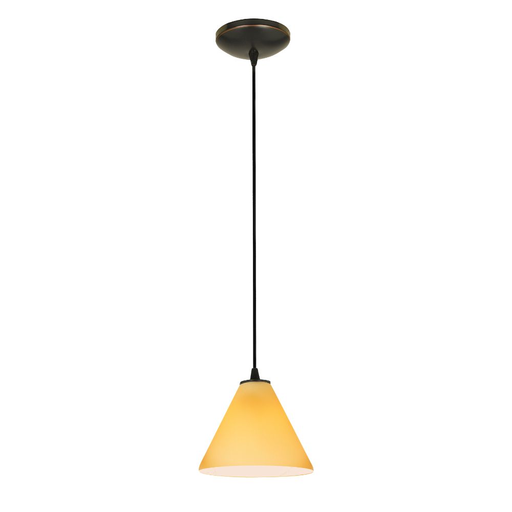 Access Lighting 28004-3C-ORB/AMB Martini LED Pendant in Oil Rubbed Bronze