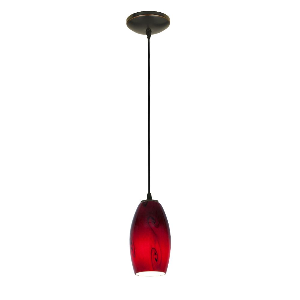 Access Lighting 28011-1C-ORB/RUSKY Sydney Glass Pendant in Oil Rubbed Bronze
