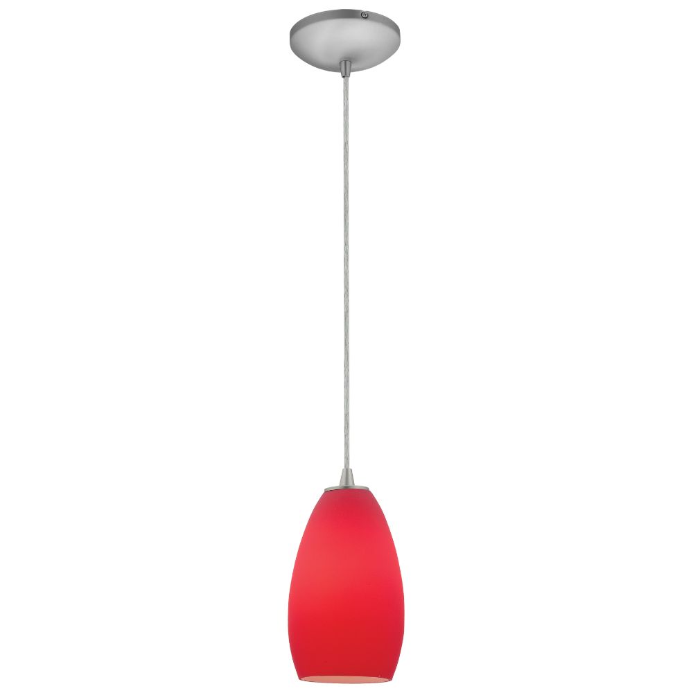 Access Lighting 28012-1C-BS/RED Champagne Pendant in Brushed Steel
